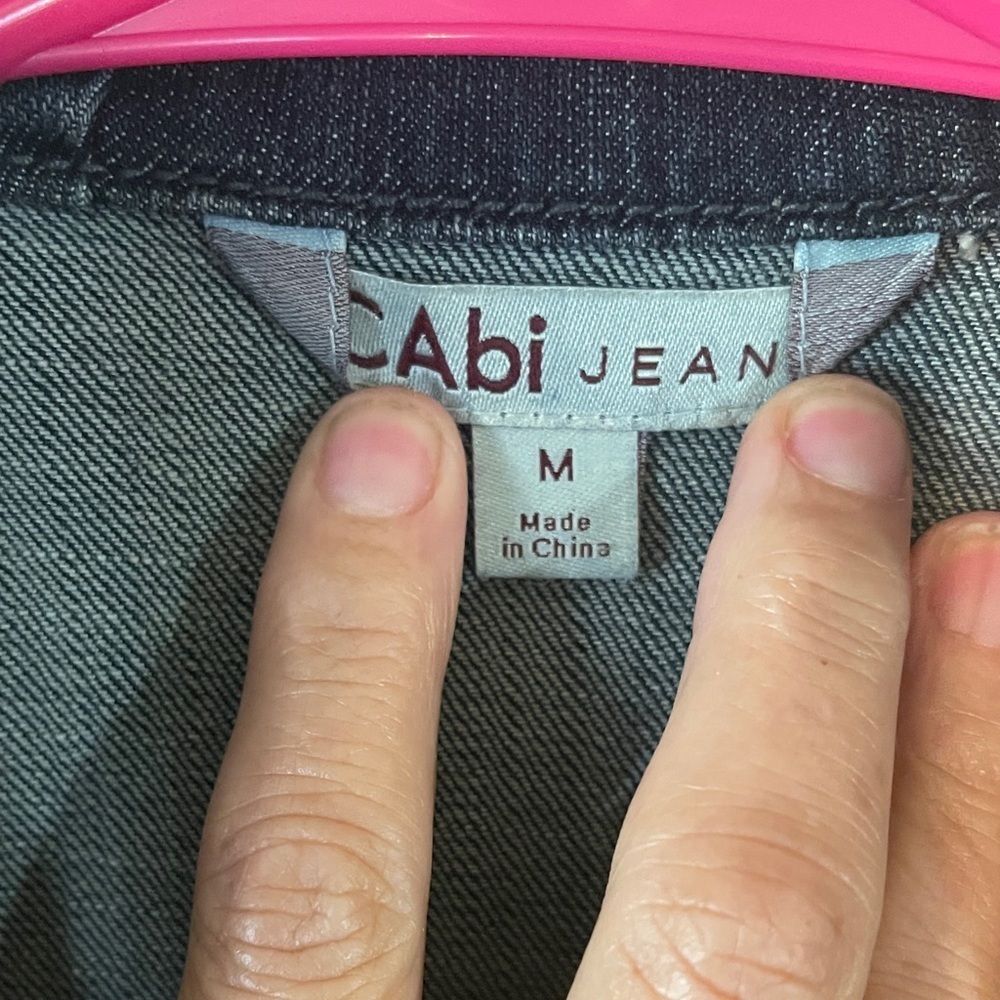 CAbi Dark Blue Denim Jacket women’s size medium - Picture 4 of 5